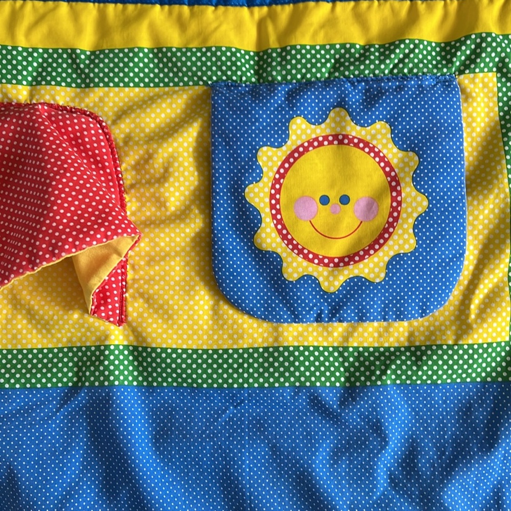 VINTAGE Playskool baby Fold n’ go activity quilt 1987 Playskool Inc. Hasbro - Picture 8 of 12